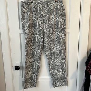 Gray & White Snake Pants